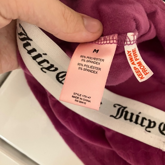 Y2K Juicy Couture Women Sleepwear Medium Purple Sleep Shorts Shorts Logo Velour - Picture 7 of 7